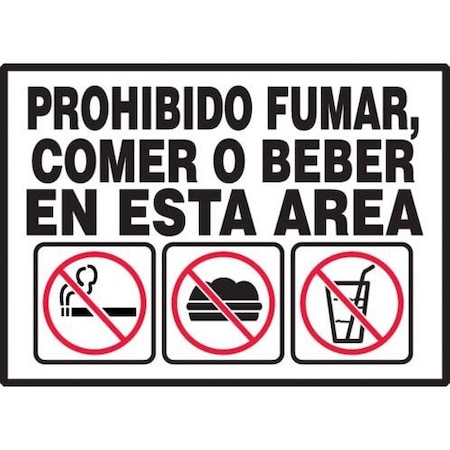 SPANISH SAFETY LABEL NO SMOKING, SHLSMK511XVE